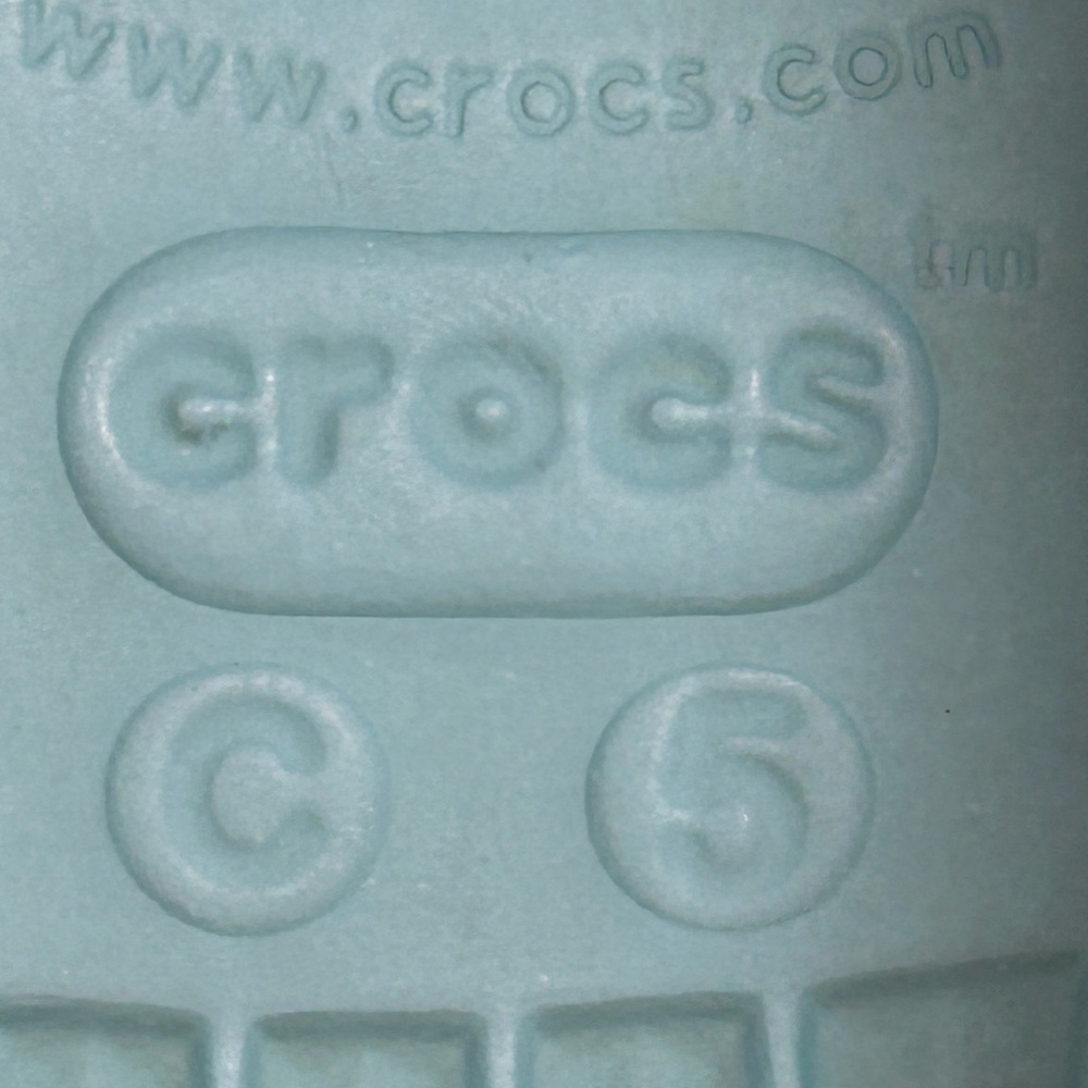Kids Blue Frozen II Crocs Clogs Sandel Shoes Size C5 Anna Elsa - Picture 7 of 7